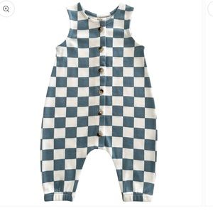 SpearmintLOVE SIIX 3-6M Checkerboard infant romper